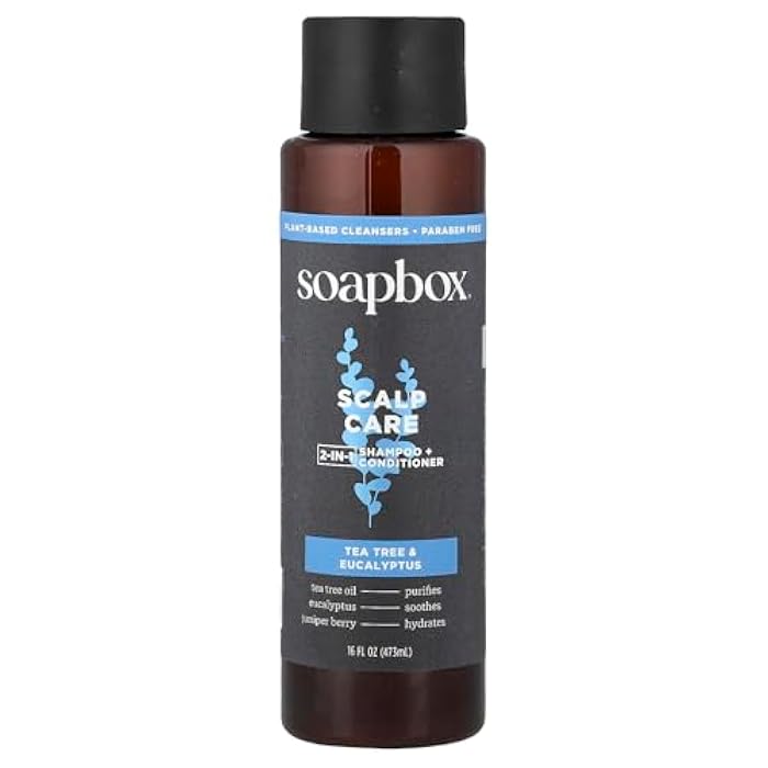 Soapbox Scalp Care, 2-In-1 Shampoo + Conditioner, Tea Tree & Eucalyptus, 16 fl oz (473 ml) - Image 1