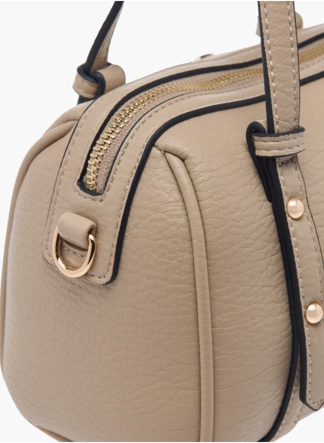 Celeste - Women Solid Tote Bag with Zip Closure and Double Handle - Image 1