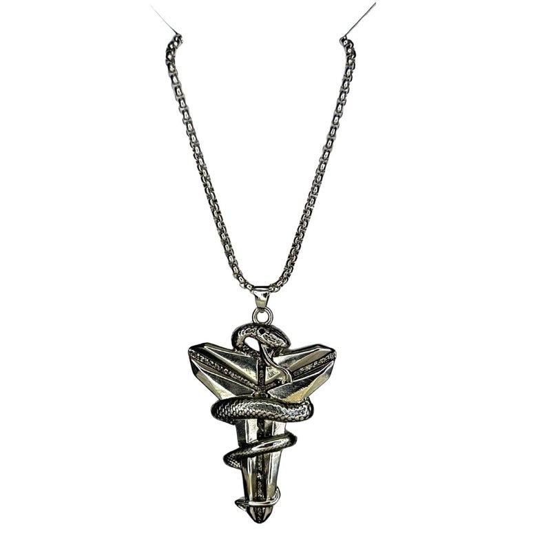 ringzinnie Silver Plated Pendant Necklace for Boys/Men - Stainless Steel Chain for Fashion & Gift - Image 1