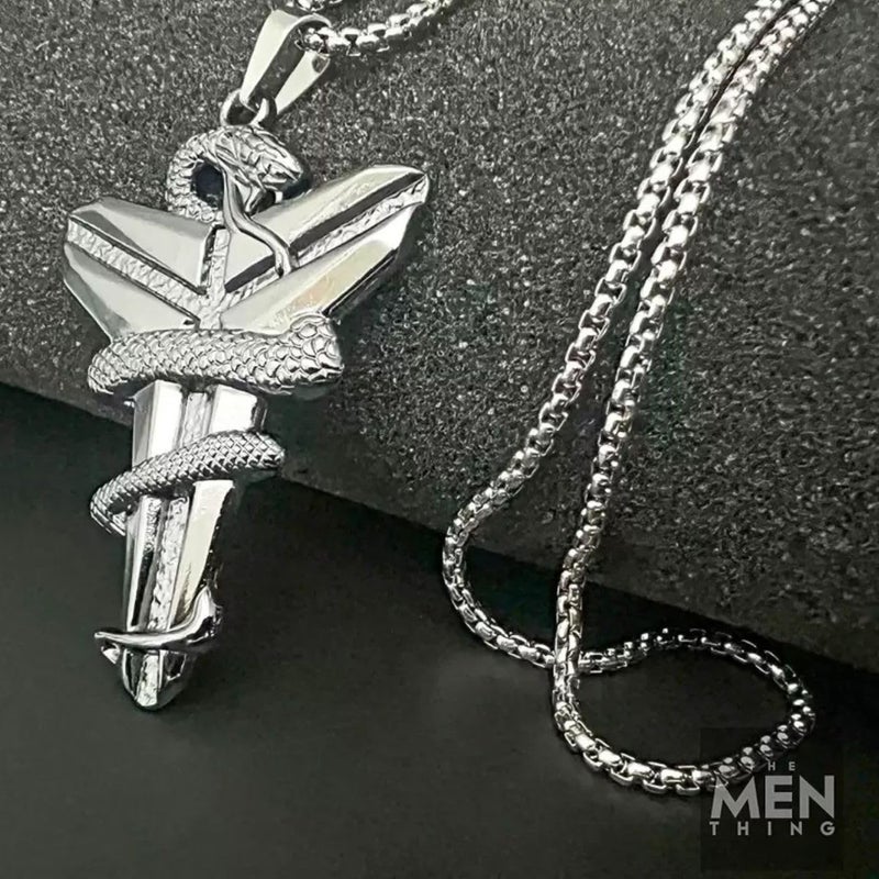 ringzinnie Silver Plated Pendant Necklace for Boys/Men - Stainless Steel Chain for Fashion & Gift - Image 3