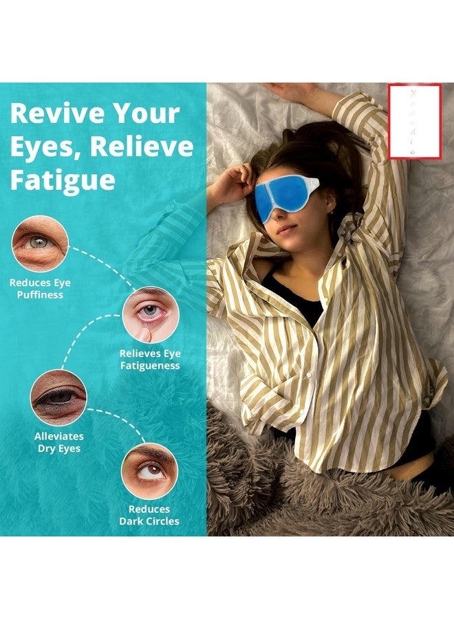 ON GATE Topinon Cooling Eye Mask for Puffy Eyes, Cold Eye Mask Eye Ice Pack for After Eyes Surgery, Tension Stress Relief, Itchy Eyes, Headaches, Dark Circles - Blue (BIG) - Image 3