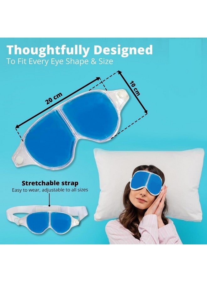 ON GATE Topinon Cooling Eye Mask for Puffy Eyes, Cold Eye Mask Eye Ice Pack for After Eyes Surgery, Tension Stress Relief, Itchy Eyes, Headaches, Dark Circles - Blue (BIG) - Image 5