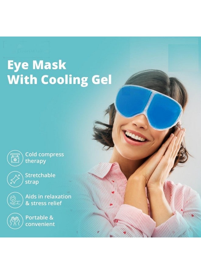 ON GATE Topinon Cooling Eye Mask for Puffy Eyes, Cold Eye Mask Eye Ice Pack for After Eyes Surgery, Tension Stress Relief, Itchy Eyes, Headaches, Dark Circles - Blue (BIG) - Image 2