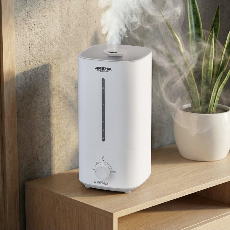 Arshia Premium 22W Ultrasonic Humidifier with 4.5L Capacity, White - Image 3