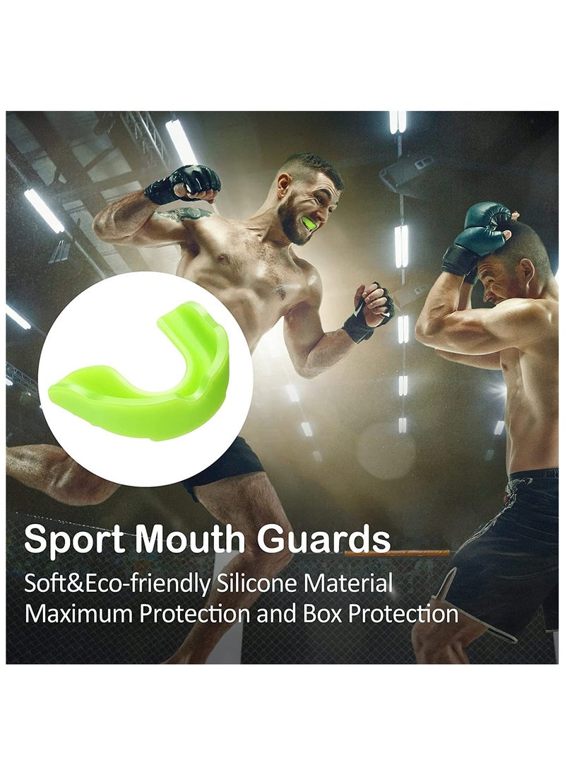 Generic Silicone Mouth Guard Teeth Protection with Box for Various Sports, Green  - Image 5