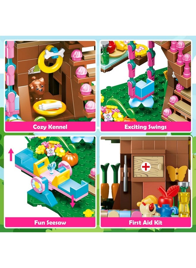 Hogokids Tree House Building Set With Led Light - 622Pcs Treehouse Building Blocks Toys, Forest Up House Building Kit With Slide, Birthday Gifts For Kids Girls Boys Age 6 7 8 9 10 11 12+  - Image 5