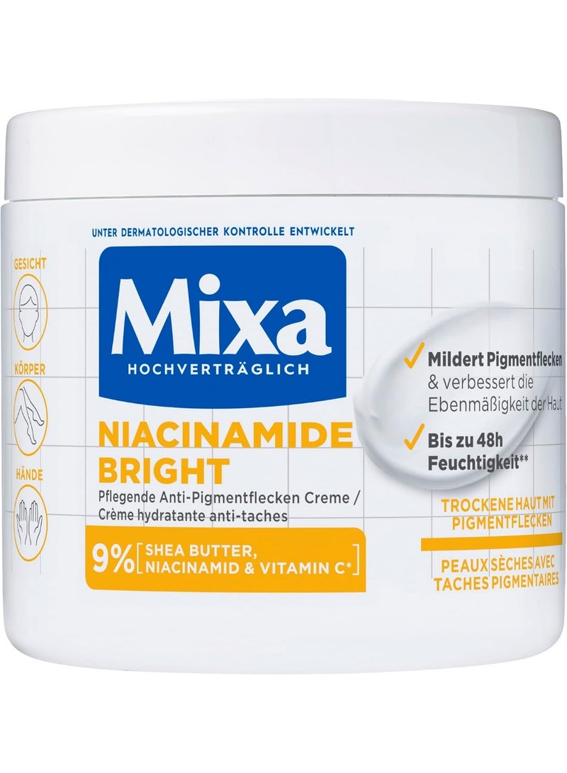 Mixa Niacinamide Bright All Purpose Stain Remover Moisturiser Suitable for Face, Body & Hands 400ml