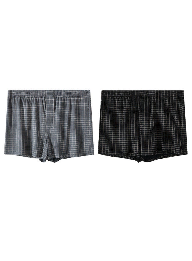 Comfortable And Cool Men's Cotton Boxers Loose Home Sleep Shorts With Alro Design, Perfect Father's Day Gift For Dad
