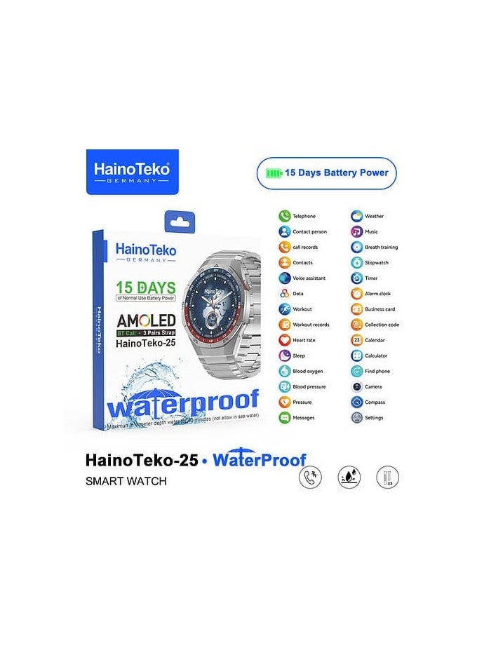 هينو تيكو ساعة HAINOTEKO-25 تجمع بين الهندسة الألمانية الأنيقة وتكنولوجيا الساعات الذكية المتقدمة لتحقيق الأداء والأناقة اليومية - Image 3