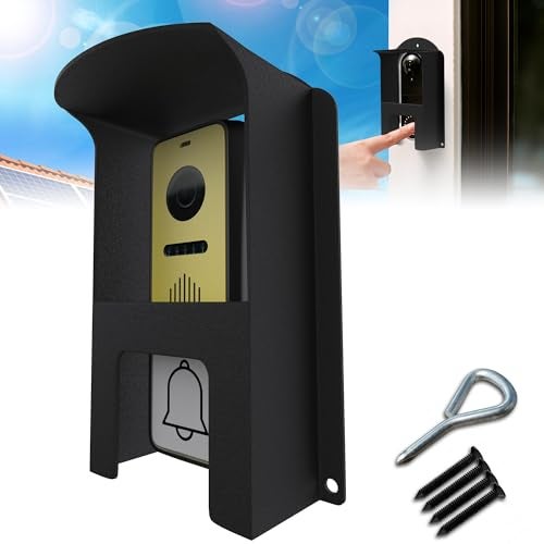 Laowu Metal Doorbell Cover Weatherproof, Doorbell Rain Cover, Anti Glare Doorbell Camera Sun Cover, Ring Door Bell Weather Cover, Doorbell Protective Cover For Google Nest/Blink/Ring Pro/Arlo/Wyze/Reolink - Image 1