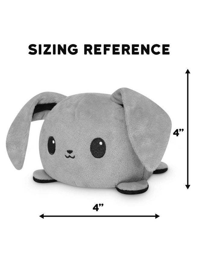 TeeTurtle - The Original Reversible Bunny Plushie - White + Gray - Cute Sensory Fidget Stuffed Animals That Show Your Mood - Image 4
