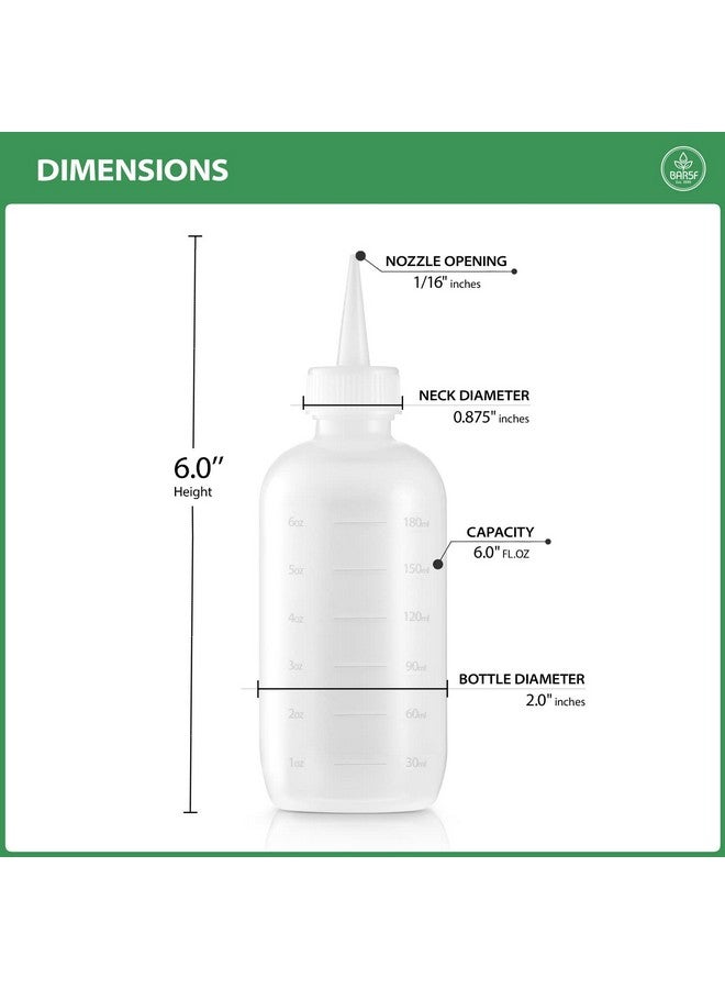 Bar5F 6-Ounce Applicator Bottles for Hair Color, Squeeze Bottle with Measuring Scale, Scalp Oil Perm Treatment, Translucent (Pack of 2) - Image 4