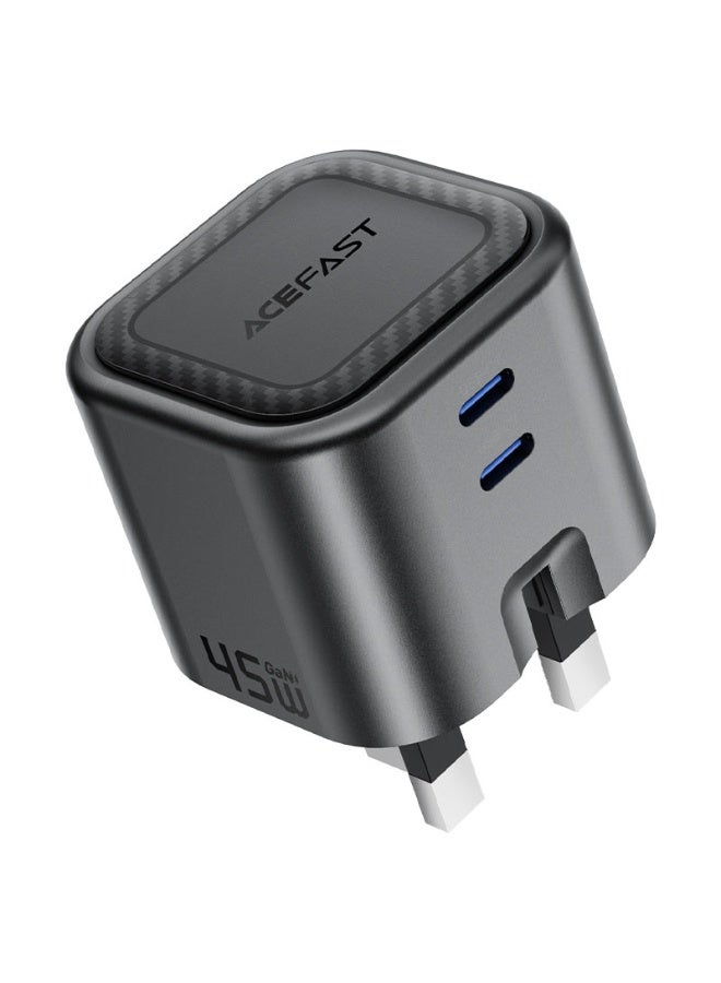 ACEFAST GaN Fast Foldable Wall Charger A121 PD45W Folding Plug, 2 Ports, 2 USB-C - Black Suitable for phones, tablets, game consoles - Image 5