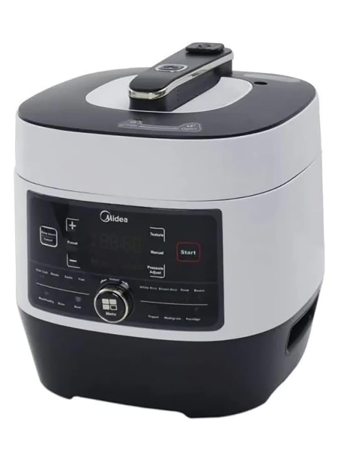 مديا طنجرة ضغط متعددة، سعة 6 لتر، قوة 1000 واط، 14 قائمة مسبقة الضبط، أبيض، Myss6062 - Image 2