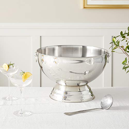 Winco SPB-35 Stainless Steel Punch Bowl with Handles, 3.5-Gallon, Medium - Image 2