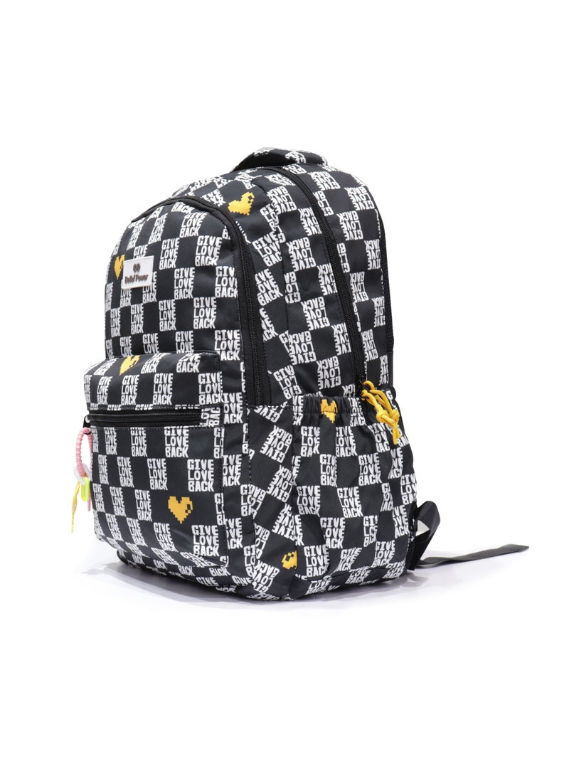 school backpack for girls, made of high quality nylon blend, Black - Image 2