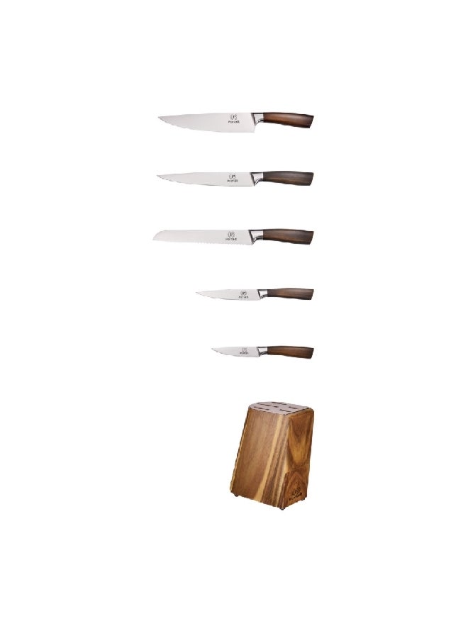 PARFAIT 5-Piece Knife Block Set 35.7 x 10 x 21.2 cm 174B34 - Image 2