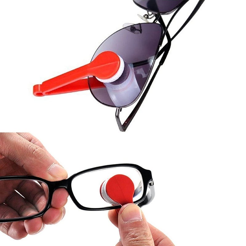 MX TAB Mini Sun Glasses Eyeglass Microfiber Spectacles Cleaner Soft Brush Cleaning Tool Mini Microfiber Glasses Eyeglasses Cleaner Cleaning Clip (Multicolor) (6) - Image 2