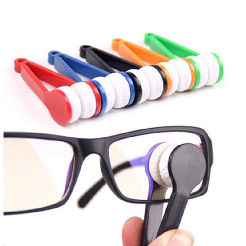MX TAB Mini Sun Glasses Eyeglass Microfiber Spectacles Cleaner Soft Brush Cleaning Tool Mini Microfiber Glasses Eyeglasses Cleaner Cleaning Clip (Multicolor) (6) - Image 4