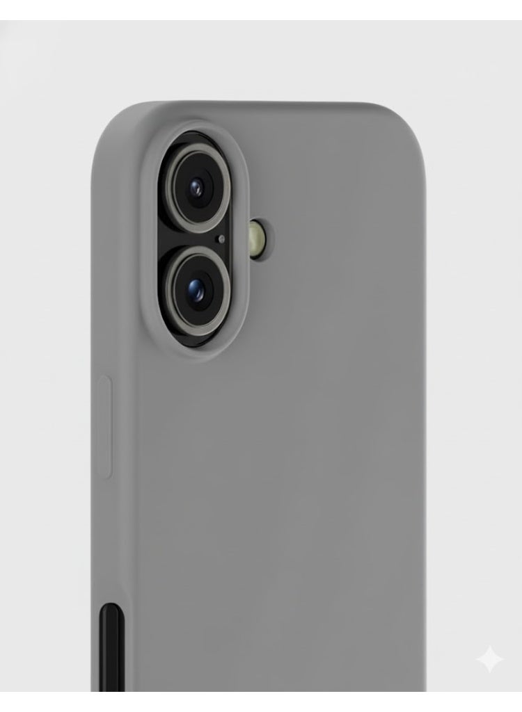 بليكس جراب أبل آيفون 17 5G لعام 2025 من السليكون السائل الفاخر عالي الجودة (BLIX) - رمادي - Image 2