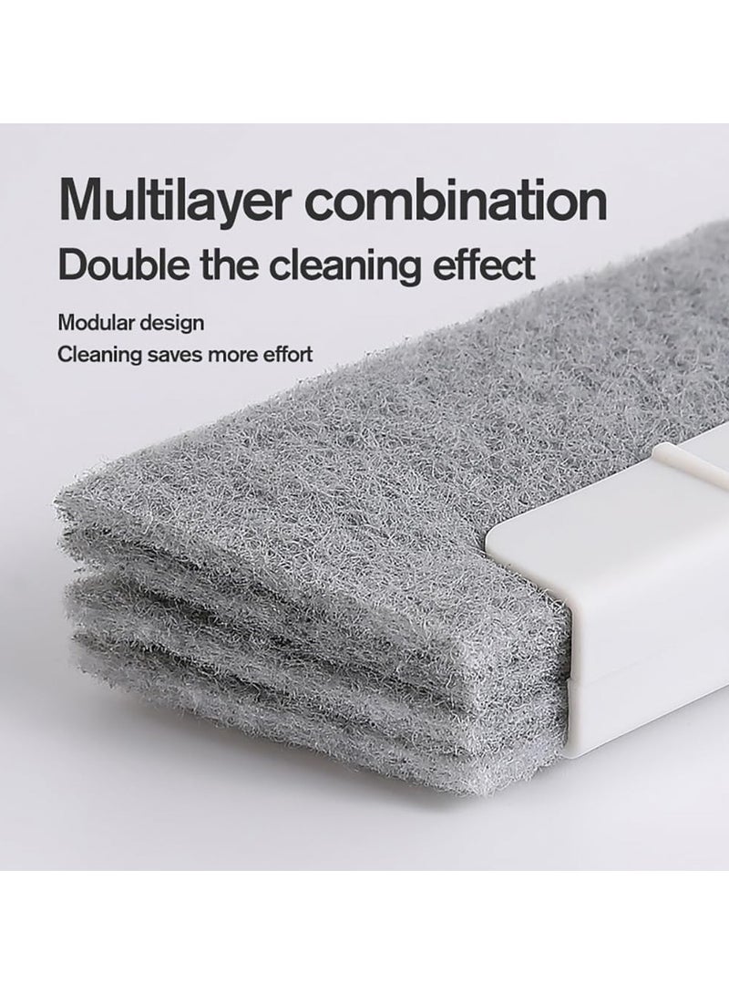 Window Cleaning Brush, Multi-functional Groove Cleaning Brush for Home Use 3 in 1 for Cleaning Window Track, Sliding Doors, Threshold, Tile Lines, Shutters, Car Vents, Keyboards and Small Spaces Multicolor - Image 3