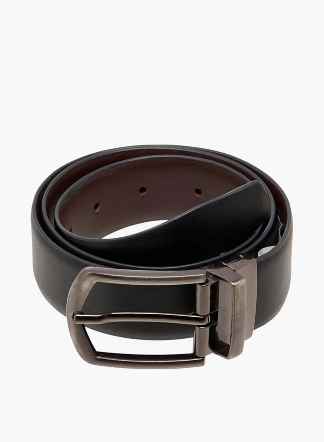 DUCHINI Solid Belt with Pin Buckle Closure