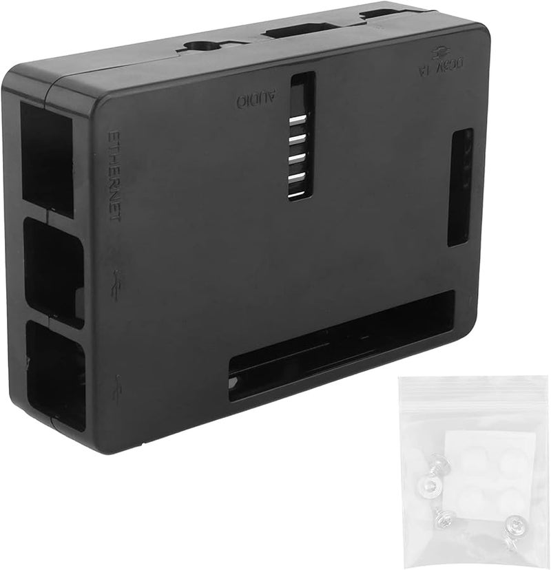 Black Wall Mountable Computer Case with Enhanced Heat Dissipation Protective Enclosure - Image 1