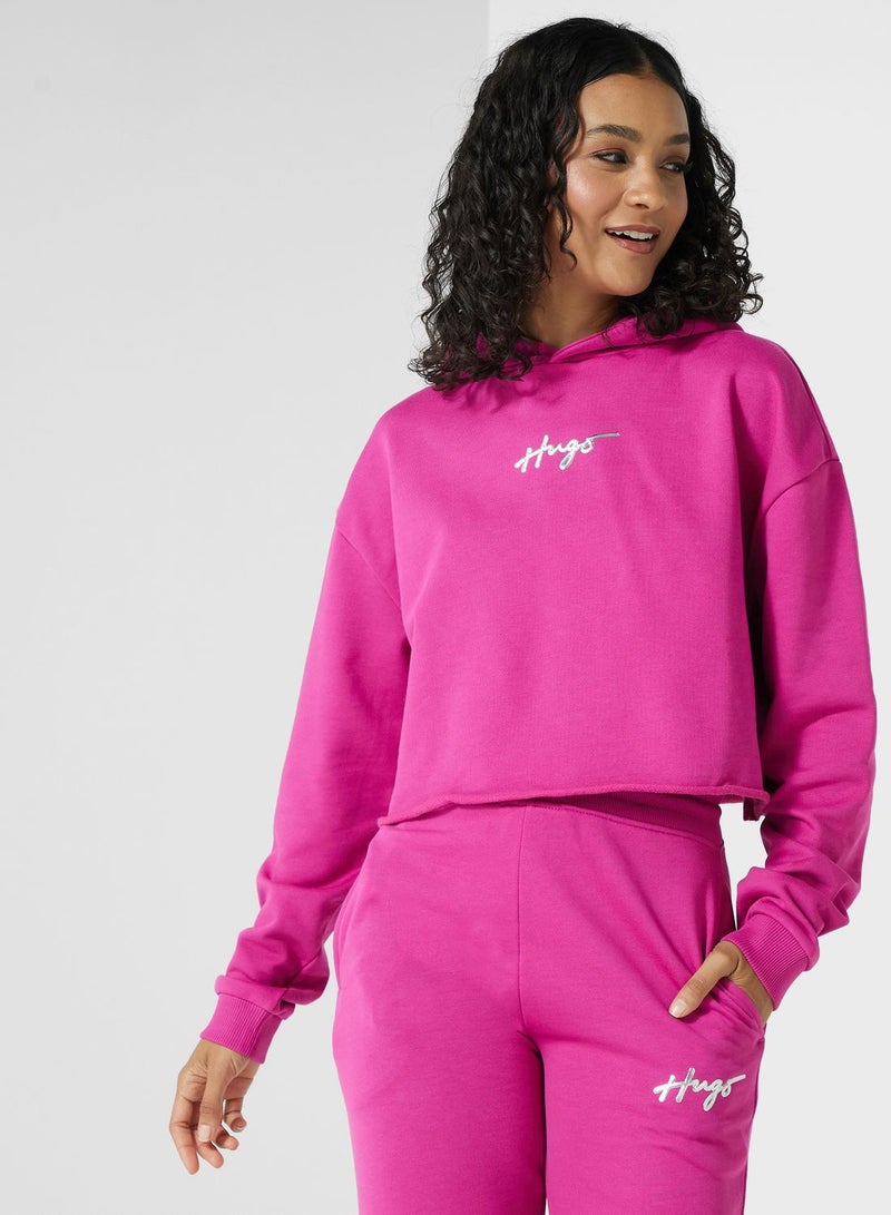 HUGO Logo Pocket Detail Hoodie  - Image 1