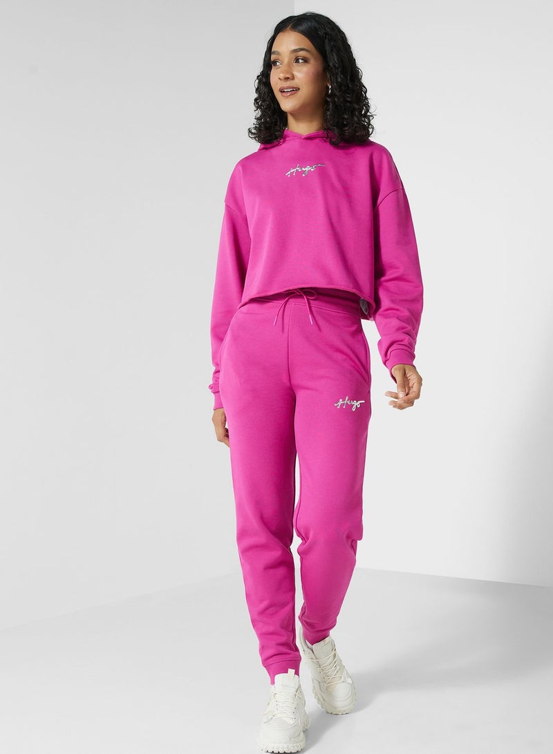 HUGO Logo Pocket Detail Hoodie  - Image 4