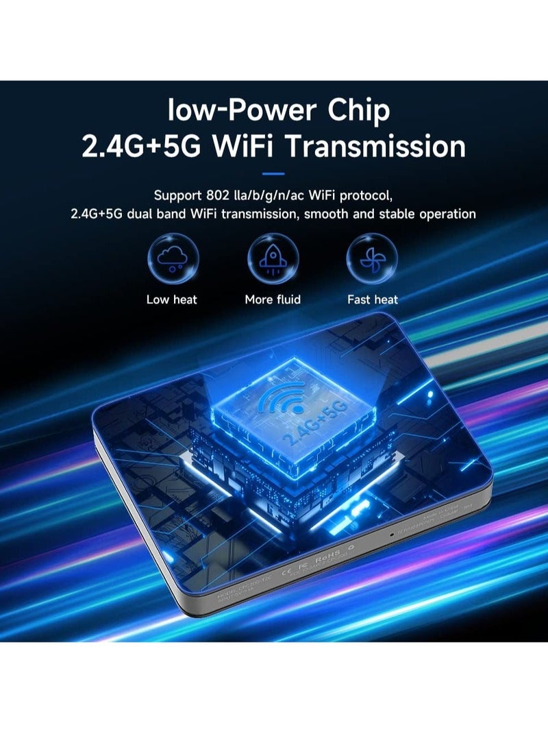 كابتن تيك Wireless CarPlay Android Auto Adapter for Tesla Model Y & Model 3, Lossless Upgrading of The Original Vehicle for Apple/Android Phones,2.4G+5G Dual Band WiFi, Black - Image 3