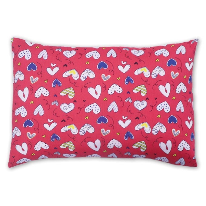 TODDLER PILLOW WITH 100 COTTON REMOVABLE COVER 20 X 15 INCHES CHILDREN PILLOWS BABY PILLOWS HEART STORY
