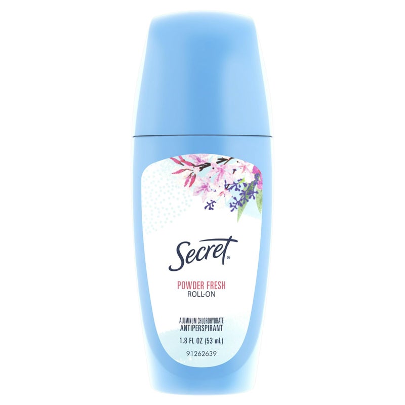 Secret Deodorant Powder Fresh 1.8 Ounce Roll-On (53ml) (Pack of 2) - Image 1