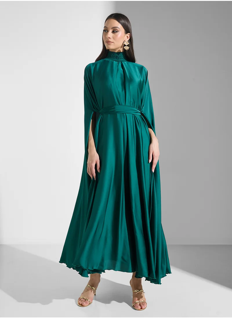 جولدن ابل High Neck Belted Dress