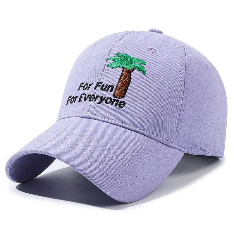 Mens Casual Baseball Cap Trendy Sun Hat Purple - Image 1