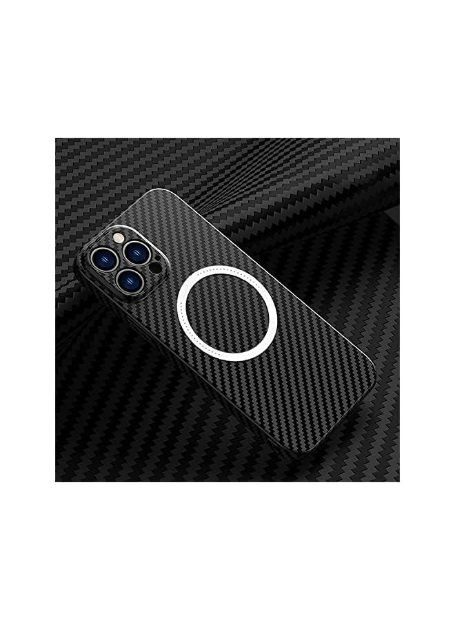 PROMASS Case for IPhone 11 Pro Compatible with Ma-g-sa-fe, Ultra Thin Slim Shockproof Carbon Fiber Texture Plastic Hard Back Phone Case Cover (Iphone 11 Pro, Black) - Image 2