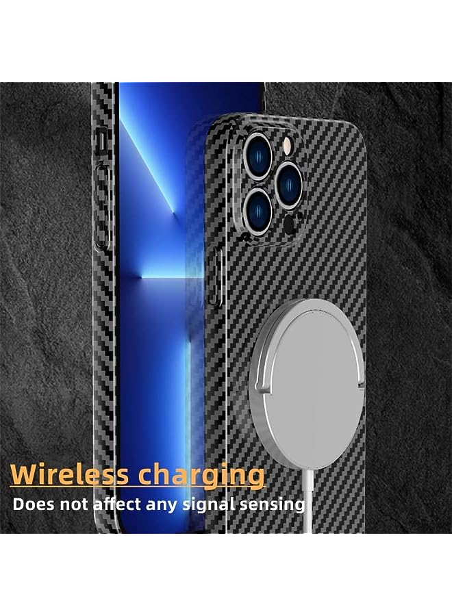 PROMASS Case for IPhone 11 Pro Compatible with Ma-g-sa-fe, Ultra Thin Slim Shockproof Carbon Fiber Texture Plastic Hard Back Phone Case Cover (Iphone 11 Pro, Black) - Image 4