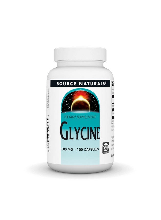سورس ناتشورالز مكمل غذائي من الأحماض الأمينية من Source Naturals Glycine 500 mg - 100 كبسولة - Image 1