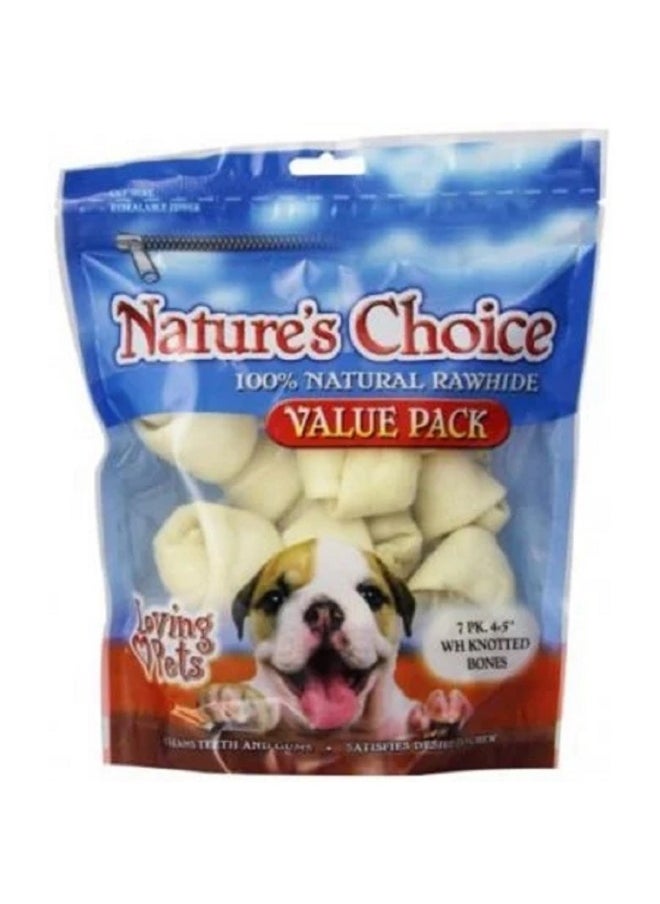 Nature's Choice Loving Pet White Knotted Bones - 3-4" 