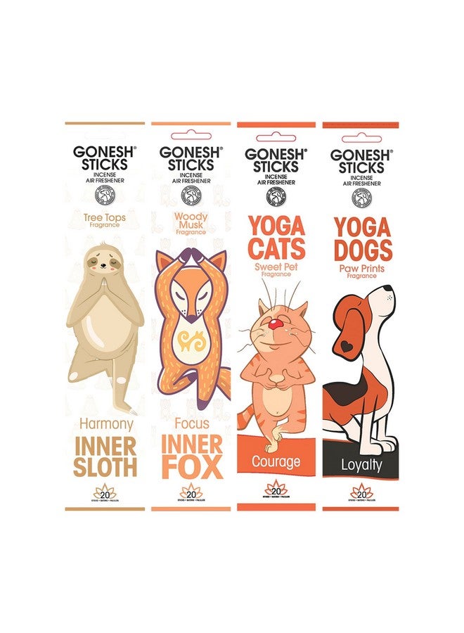 Gonesh Zen Yoga Animals 4-Pack Incense - Image 1