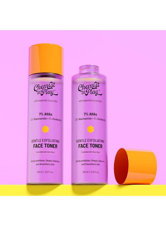 كيميست_أت_بلاي تونر للوجه بحمض الجليكوليك لتقشير لطيف وترطيب البشرة | مركب من 7% حمض ألفا هيدروكسي و3% نياسيناميد و1% كومبوتشا | 150 مل - Image 2
