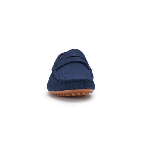 Ferro Aldo Dave Men's Classic Driving Loafer | Casual Slip-on Moccasin in Breathable Canvas Fabric | MFA19733 | in Navy Blue, Size 10.5 - Image 3