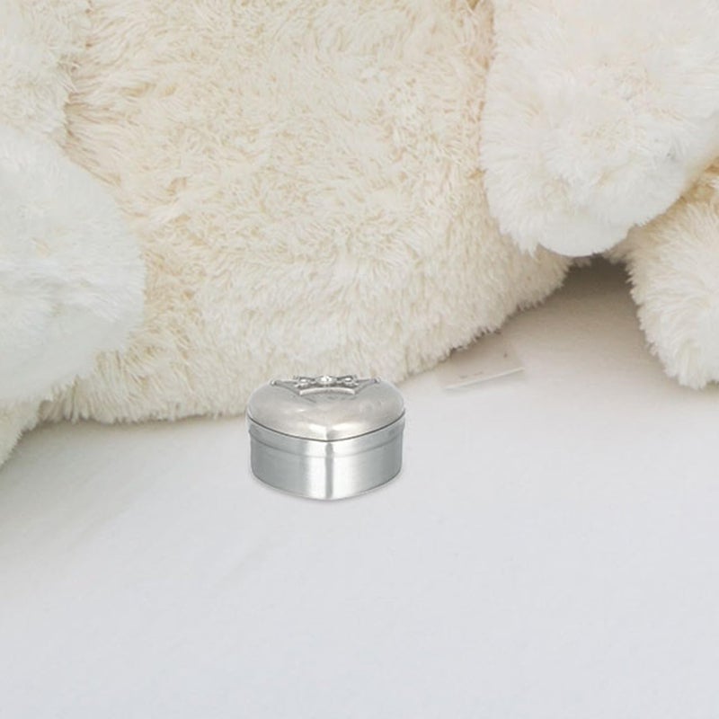 SHOWERORO 2pcs Box Hair Box First Curl First Tooth First Haircut Keepsake Crown Portable Clothes Dryer Christening for Zinc Alloy Diamond - Image 2