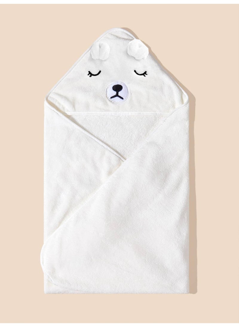Lyaxm Hooded Towel for Kids, Baby hooded bath towel,Premium Natural microfiber ultra soft super absorbent for baby girl & boy,Premium Kids Bath Towel Beach Towels Wrap for Newborn, Babie, Toddler, Infant, (White) - Image 4