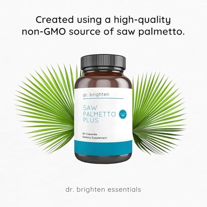 Dr. Brighten Saw Palmetto Plus - Natural Dietary Supplement for Women - PCOS Support to Prevent Hair Loss Acne Oily Skin - Image 4