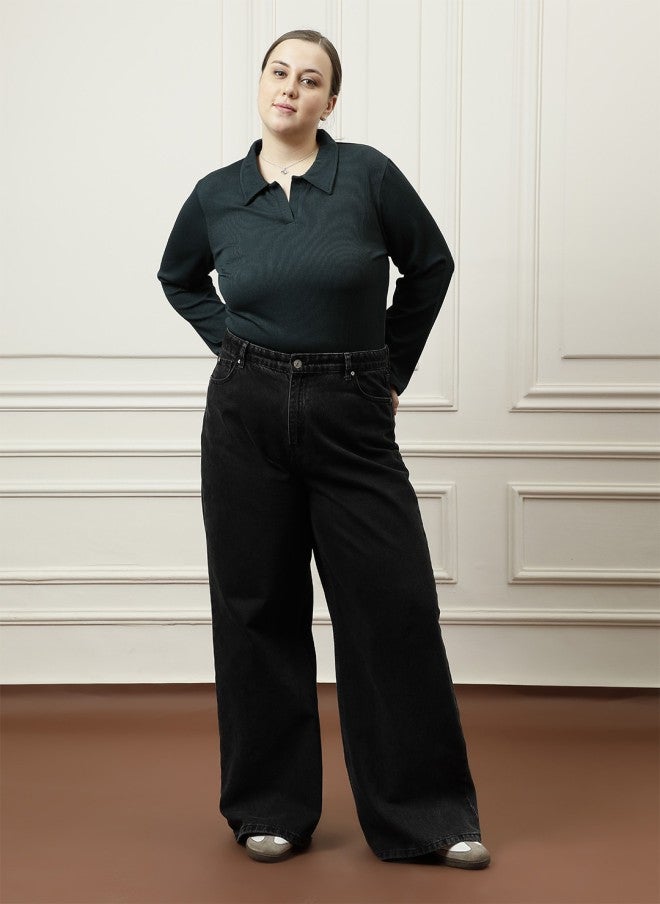 Athena Green Blouson Top for Women - Image 1