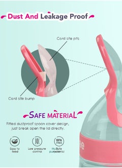 BAYBEE Baybee Silicone Food Feeder Anti Colic BPA Free Squeeze Feeder Bottle With Spoon For Semi Solid Food For Infants Baby Squeeze Food Feeder for Baby  - Image 5