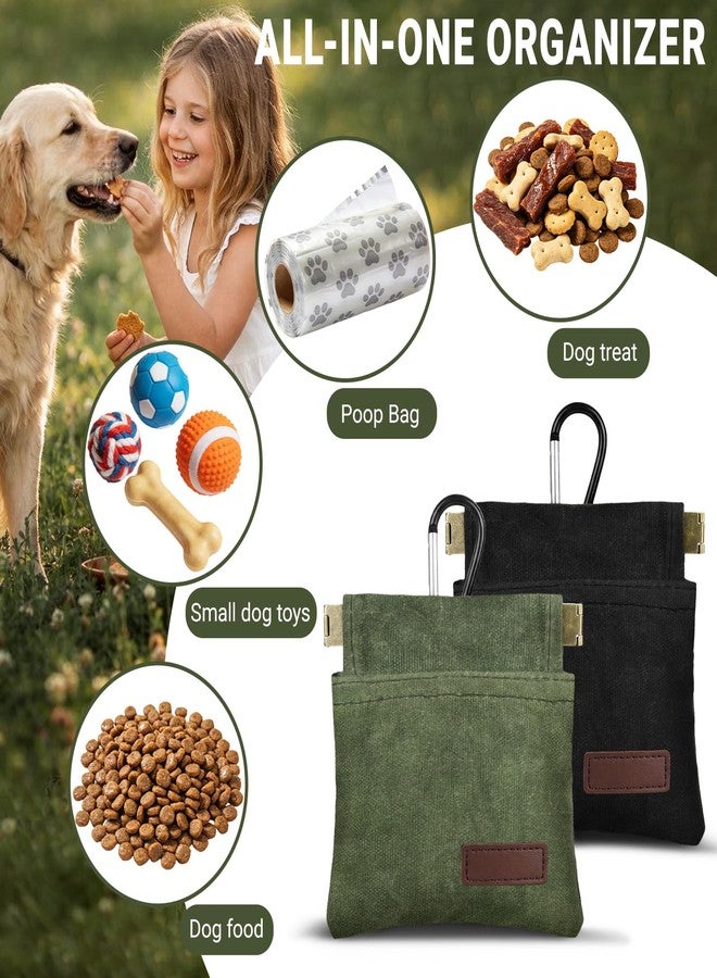 Dfqsofd 2Pcs Dog Treat Pouch, Hand Free Dog Training Treat Pouch with Carabiner, Portable Pet Feed Snack Bag for Travel or Outdoor Use, Self-Closing - Image 4