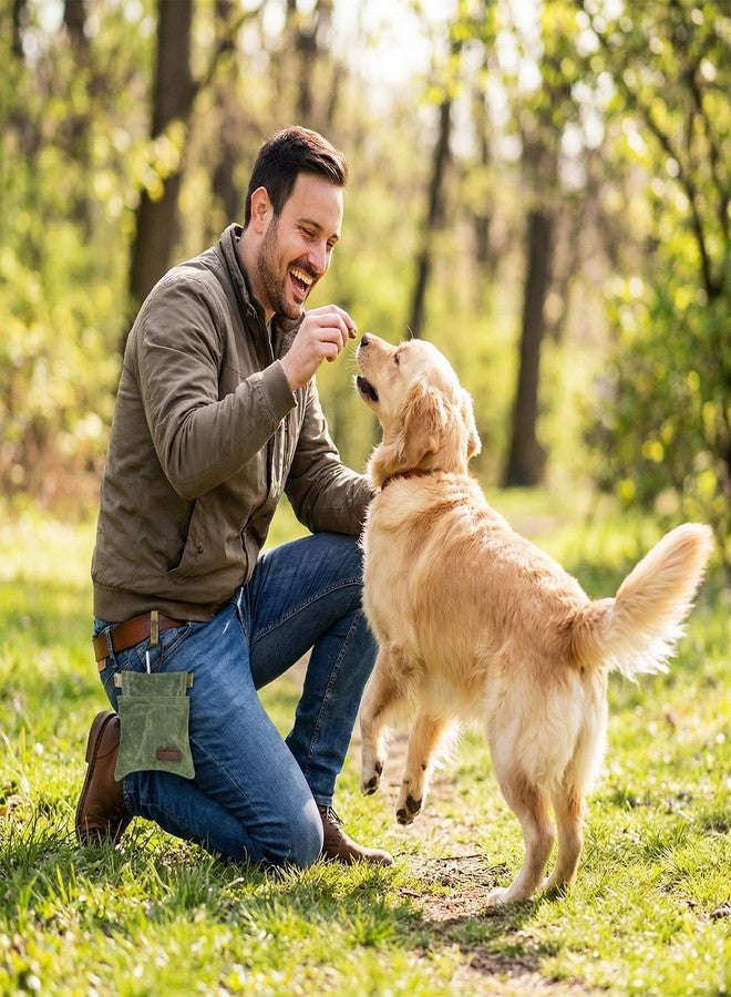 Dfqsofd 2Pcs Dog Treat Pouch, Hand Free Dog Training Treat Pouch with Carabiner, Portable Pet Feed Snack Bag for Travel or Outdoor Use, Self-Closing - Image 5