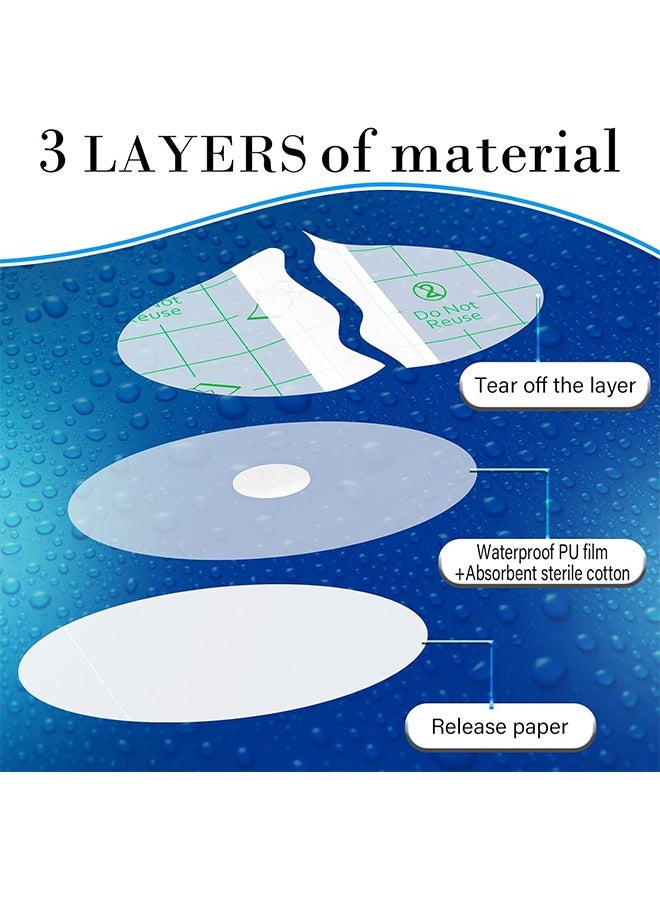 MXN 100 Pieces Transparent Baby Ear Stickers for Shower - Waterproof Newborn Sticker Disposable Patches Baby Shower Cap Ear Protection for Kid Showering Surfing Snorkeling Other Water Sport - Image 3