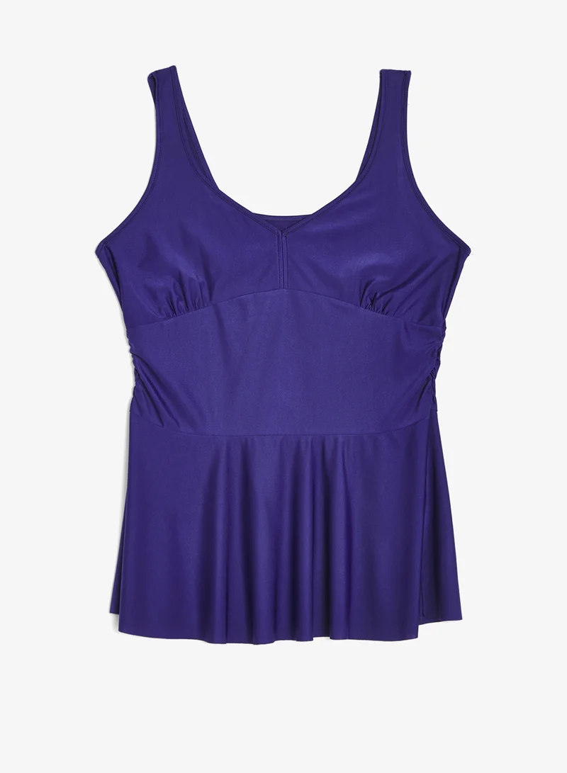 Ella Plus Plunge Neck Swimsuit With Skirt